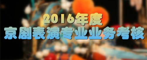 日美女嫩逼国家京剧院2016年度京剧表演专业业务考...